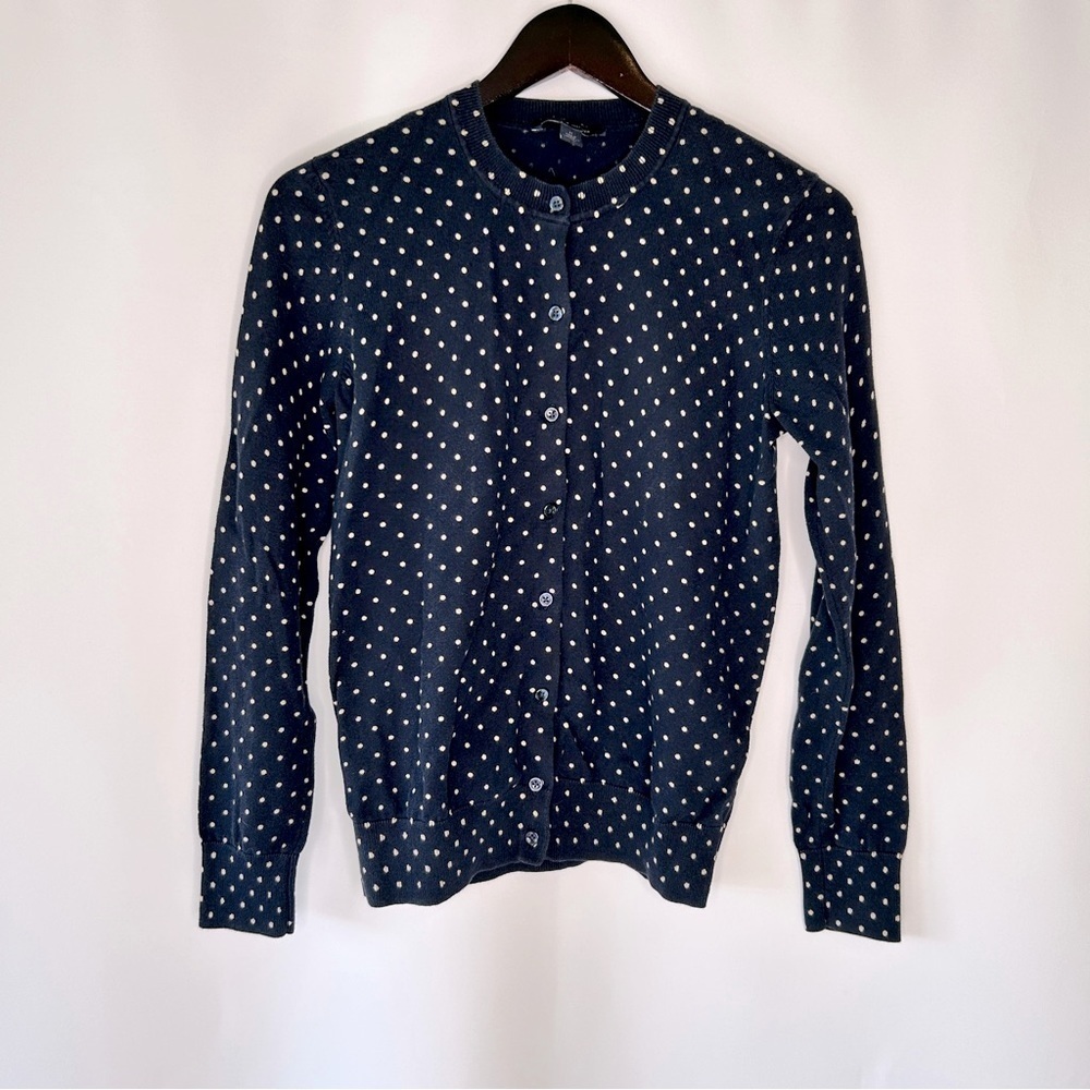 Tommy Hilfigure Women’s Poker Dot Button Down Sweater Size Medium
